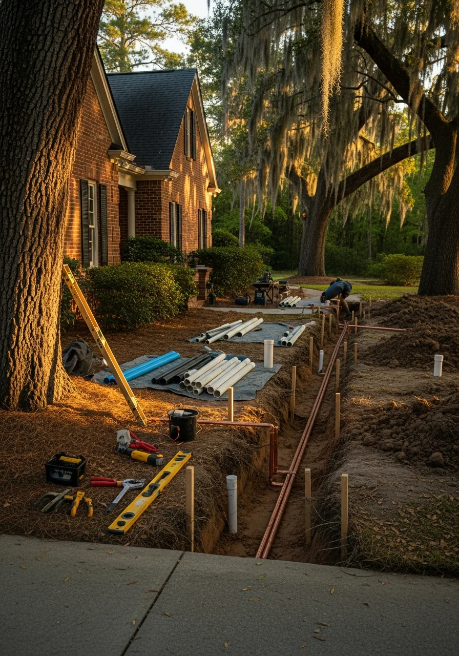 Professional work in progress on a Richmond Hill property, showing quality craftsmanship.