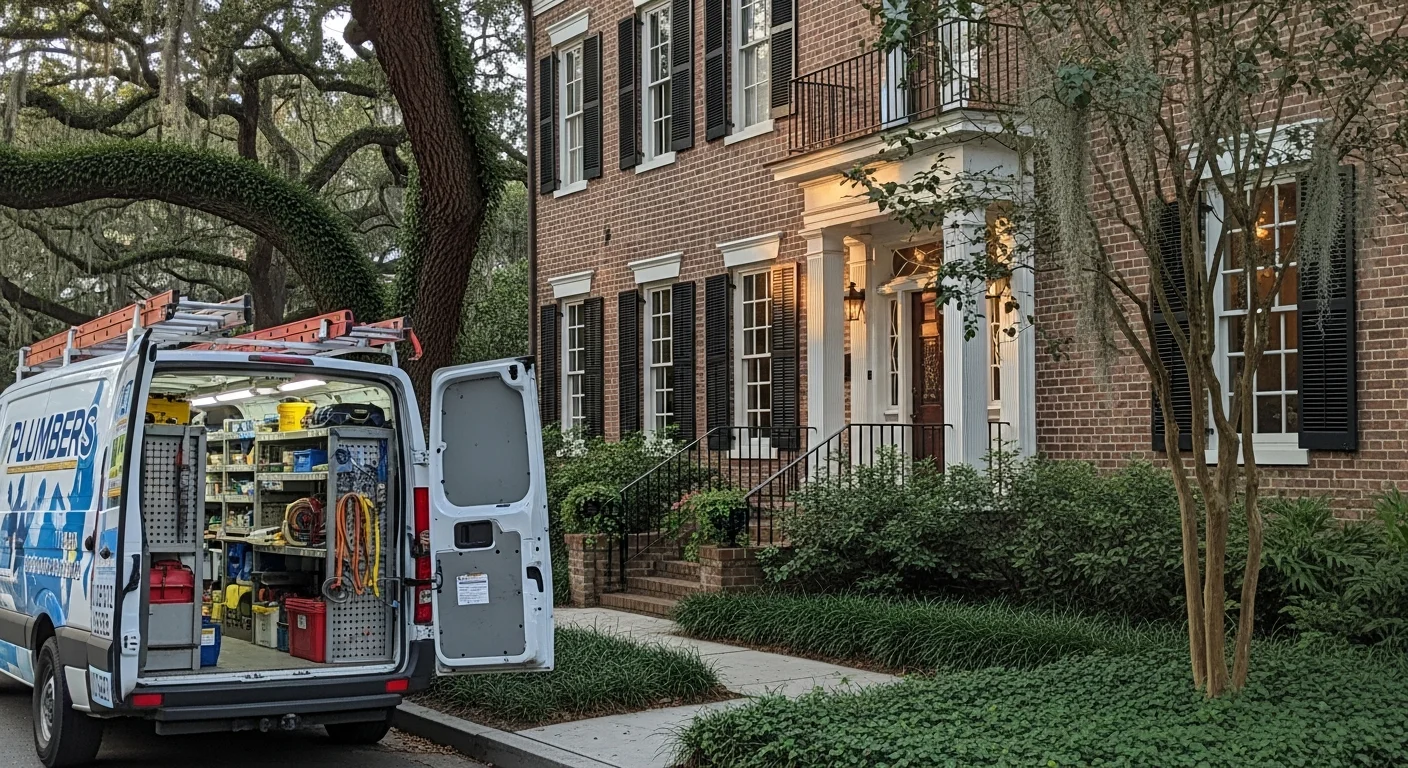 A charming Savannah home with historic architectural details and a welcoming front entrance.